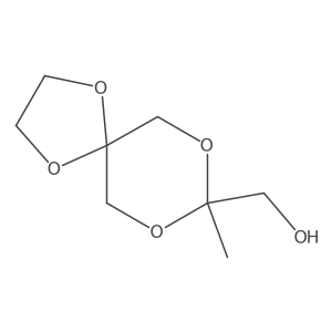 (8-Methyl-1,4,7,9-tetraoxaspiro[4.5]dec-8-yl)methanol结构式