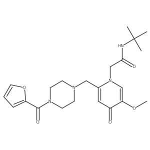 N-(tert-butyl)-2-(2-((4-(furan-2-carbonyl)piperazin-1-yl)methyl)-5-methoxy-4-oxopyridin-1(4H)-yl)acetamide结构式