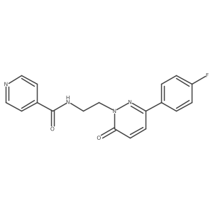 N-(2-(3-(4-fluorophenyl)-6-oxopyridazin-1(6H)-yl)ethyl)isonicotinamide结构式