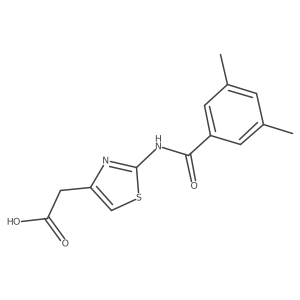 2-[(3,5-Dimethylbenzoyl)amino]-4-thiazoleacetic acid Structure