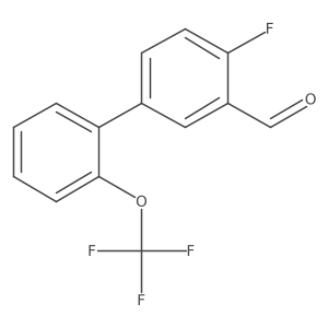 4-Fluoro-2'-(trifluoromethoxy)biphenyl-3-carboxaldehyde结构式