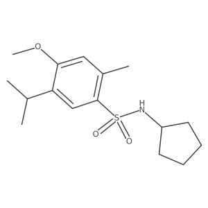 N-cyclopentyl-5-isopropyl-4-methoxy-2-methylbenzenesulfonamide Structure