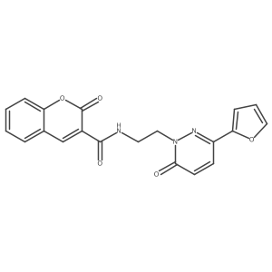 N-(2-(3-(furan-2-yl)-6-oxopyridazin-1(6H)-yl)ethyl)-2-oxo-2H-chromene-3-carboxamide结构式