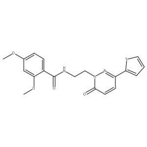 2,4-dimethoxy-N-(2-(6-oxo-3-(thiophen-2-yl)pyridazin-1(6H)-yl)ethyl)benzamide结构式