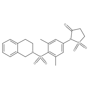 2-(4-((3,4-dihydroisoquinolin-2(1H)-yl)sulfonyl)-3,5-dimethylphenyl)isothiazolidin-3-one 1,1-dioxide结构式