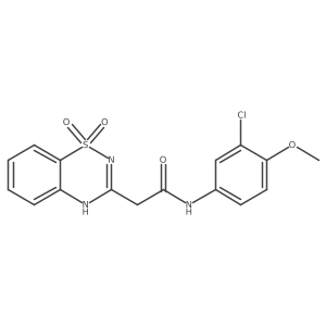 N-(3-chloro-4-methoxyphenyl)-2-(1,1-dioxo-2H-1lambda6,2,4-benzothiadiazin-3-yl)acetamide结构式