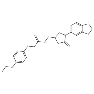 N-((1-(benzo[d][1,3]dioxol-5-yl)-5-oxopyrrolidin-3-yl)methyl)-2-(4-ethoxyphenoxy)acetamide Structure