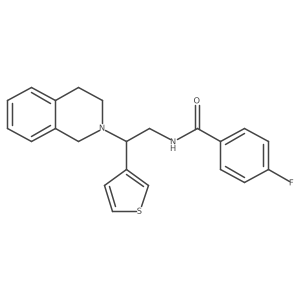 N-(2-(3,4-dihydroisoquinolin-2(1H)-yl)-2-(thiophen-3-yl)ethyl)-4-fluorobenzamide结构式