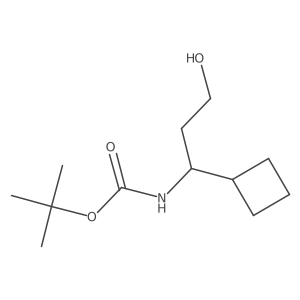 (1-Cyclobutyl-3-hydroxy-propyl)-carbamic acid tert-butyl ester Structure
