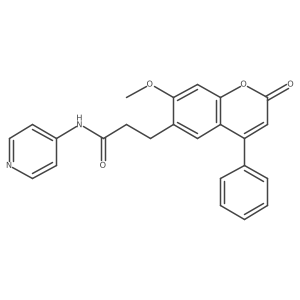 3-(7-methoxy-2-oxo-4-phenyl-2H-chromen-6-yl)-N-(pyridin-4-yl)propanamide Structure