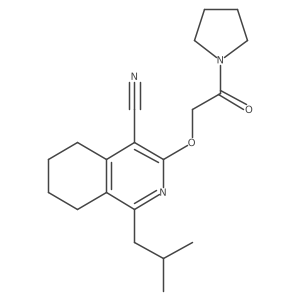 1-(2-Methylpropyl)-3-[2-oxo-2-(pyrrolidin-1-yl)ethoxy]-5,6,7,8-tetrahydroisoquinoline-4-carbonitrile Structure
