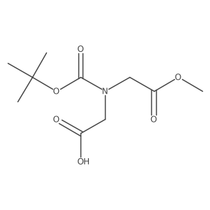 N-(tert-Butoxycarbonyl)-N-(2-methoxy-2-oxoethyl)glycine结构式