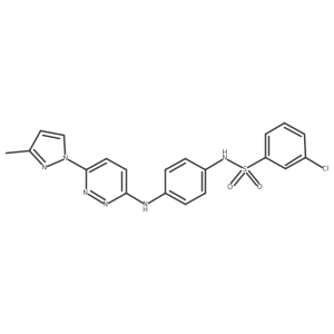 3-chloro-N-(4-((6-(3-methyl-1H-pyrazol-1-yl)pyridazin-3-yl)amino)phenyl)benzenesulfonamide Structure