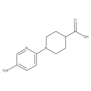 1-(5-Aminopyridin-2-yl)piperidine-4-carboxylic acid结构式