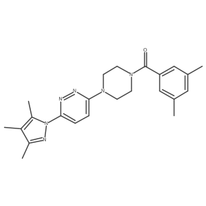 3-[4-(3,5-dimethylbenzoyl)piperazin-1-yl]-6-(3,4,5-trimethyl-1H-pyrazol-1-yl)pyridazine Structure