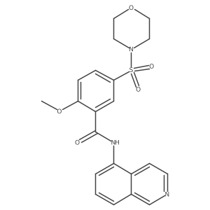 N-(isoquinolin-5-yl)-2-methoxy-5-(morpholin-4-ylsulfonyl)benzamide结构式