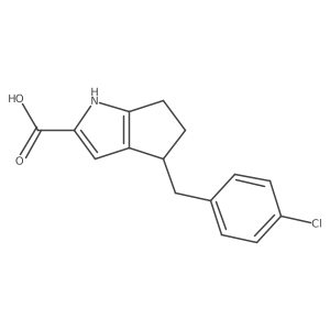4-(4-Chlorobenzyl)-1,4,5,6-tetrahydrocyclopenta[b]pyrrole-2-carboxylic acid结构式