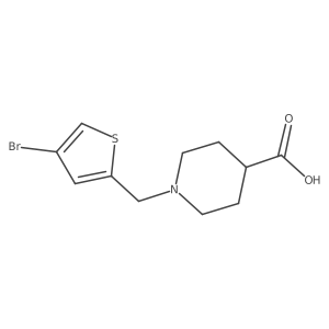 1-[(4-Bromothiophen-2-yl)methyl]piperidine-4-carboxylic acid结构式