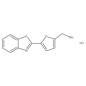 (5-(Benzo[d]thiazol-2-yl)furan-2-yl)methanamine hydrochloride结构式