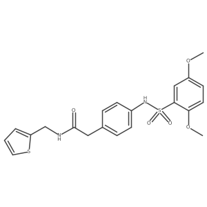 2-[4-(2,5-dimethoxybenzenesulfonamido)phenyl]-N-[(thiophen-2-yl)methyl]acetamide Structure