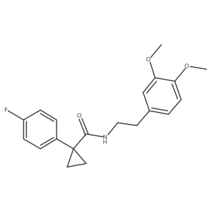 N-(3,4-dimethoxyphenethyl)-1-(4-fluorophenyl)cyclopropanecarboxamide结构式