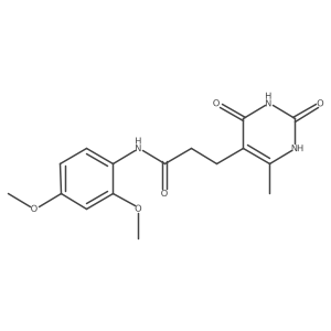 COc1ccc(NC(=O)CCc2c(C)[nH]c(=O)[nH]c2=O)c(OC)c1结构式