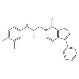 Cc1ccc(NC(=O)Cn2cnc3c(-c4ccccc4)csc3c2=O)cc1C结构式