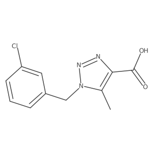 1-(3-chlorobenzyl)-5-methyl-1H-1,2,3-triazole-4-carboxylic acid结构式