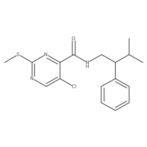 5-chloro-N-(3-methyl-2-phenylbutyl)-2-(methylsulfanyl)pyrimidine-4-carboxamide Structure