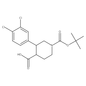 1-(1,1-Dimethylethyl) (3S,4S)-3-(3,4-dichlorophenyl)-1,4-piperidinedicarboxylate Structure