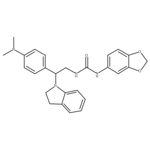 1-(Benzo[d][1,3]dioxol-5-yl)-3-(2-(4-(dimethylamino)phenyl)-2-(indolin-1-yl)ethyl)urea Structure