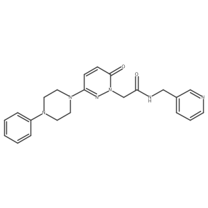 2-[6-oxo-3-(4-phenylpiperazin-1-yl)pyridazin-1(6H)-yl]-N-(pyridin-3-ylmethyl)acetamide Structure