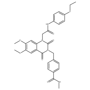 4-{[1-{2-[(4-ethoxyphenyl)amino]-2-oxoethyl}-6,7-dimethoxy-2,4-dioxo-1,4-dihydroquinazolin-3(2H)-yl]methyl}-N-methylbenzamide Structure