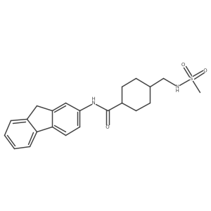 N-(9H-fluoren-2-yl)-4-(methanesulfonamidomethyl)cyclohexane-1-carboxamide结构式