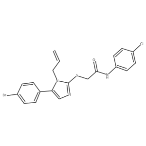 2-((1-allyl-5-(4-bromophenyl)-1H-imidazol-2-yl)thio)-N-(4-chlorophenyl)acetamide结构式