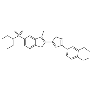 2-[3-(3,4-dimethoxyphenyl)-1,2,4-oxadiazol-5-yl]-N,N-diethyl-3-methyl-1-benzofuran-5-sulfonamide Structure
