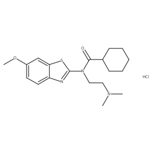 N-(2-(dimethylamino)ethyl)-N-(6-methoxybenzo[d]thiazol-2-yl)cyclohexanecarboxamide hydrochloride结构式