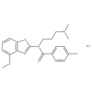 N-(3-(dimethylamino)propyl)-4-fluoro-N-(4-methoxybenzo[d]thiazol-2-yl)benzamide hydrochloride Structure