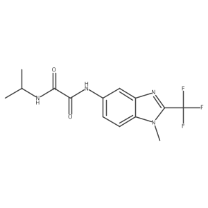 N-[1-methyl-2-(trifluoromethyl)-1H-benzimidazol-5-yl]-N'-(propan-2-yl)ethanediamide结构式