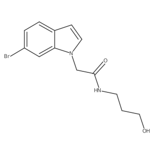 2-(6-bromo-1H-indol-1-yl)-N-(3-hydroxypropyl)acetamide结构式