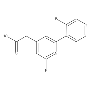 2-Fluoro-6-(2-fluorophenyl)-4-pyridineacetic acid结构式