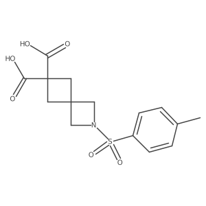 2-[(4-Methylphenyl)sulfonyl]-2-azaspiro[3.3]heptane-6,6-dicarboxylic acid Structure
