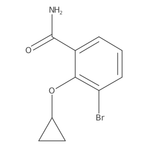 3-Bromo-2-cyclopropoxybenzamide结构式