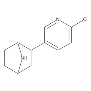 (2S)-2-(6-Chloropyridin-3-yl)-7-azabicyclo[2.2.1]heptane结构式