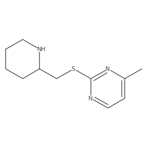 4-Methyl-2-((piperidin-2-ylmethyl)thio)pyrimidine结构式