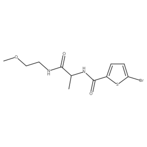 5-Bromo-N-(1-((2-methoxyethyl)amino)-1-oxopropan-2-yl)thiophene-2-carboxamide结构式