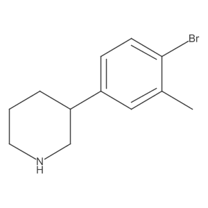 3-(4-Bromo-3-methylphenyl)piperidine Structure