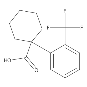 1-[2-(Trifluoromethyl)phenyl]cyclohexane-1-carboxylic acid结构式