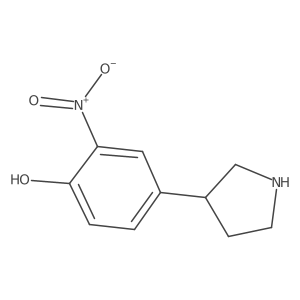 2-Nitro-4-(pyrrolidin-3-yl)phenol Structure