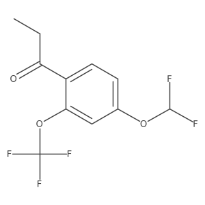 1-(4-(Difluoromethoxy)-2-(trifluoromethoxy)phenyl)propan-1-one Structure